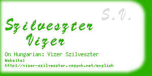 szilveszter vizer business card